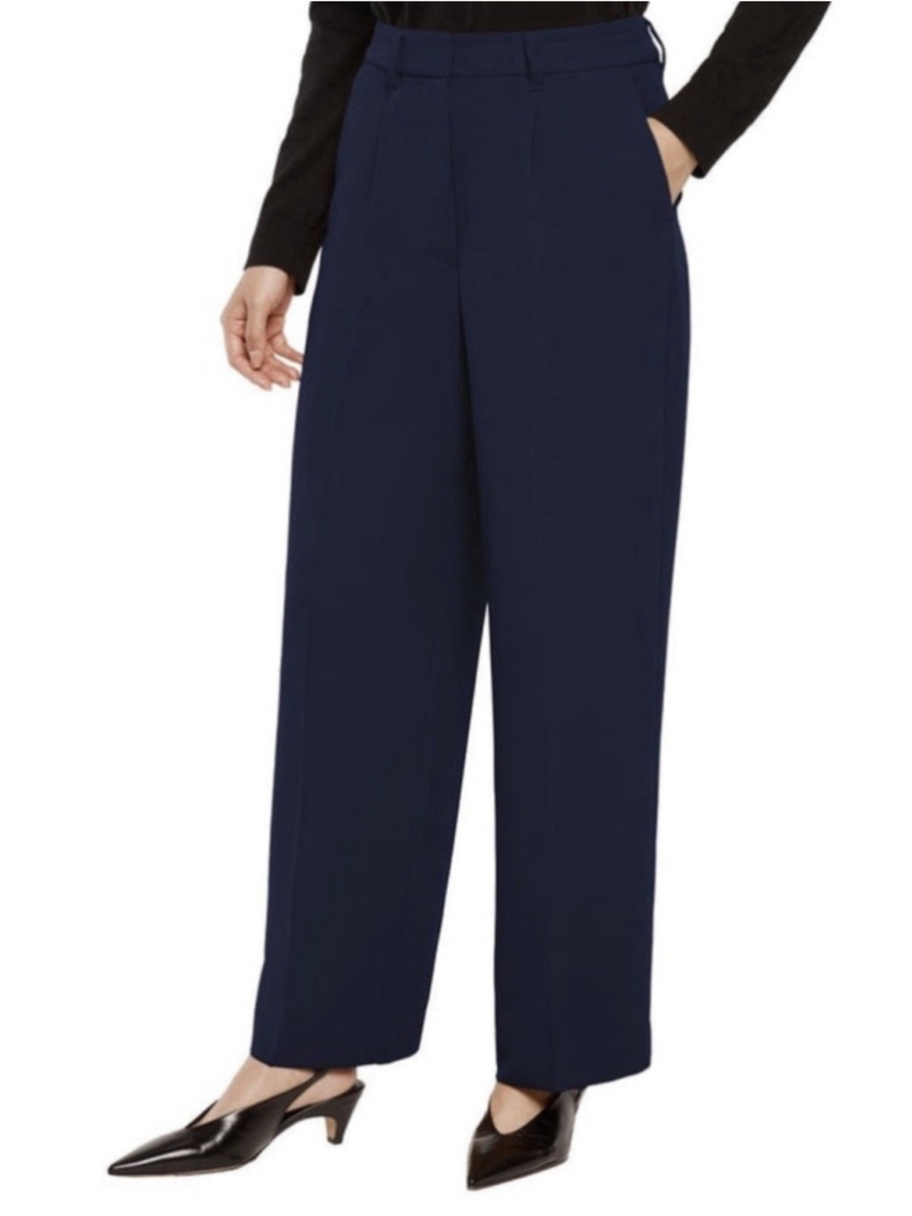 Banana Republic Navy Pleated Dress Pants - Size 16 ✨ NWT